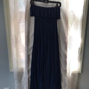 Flounce Maxi Strapless Dress